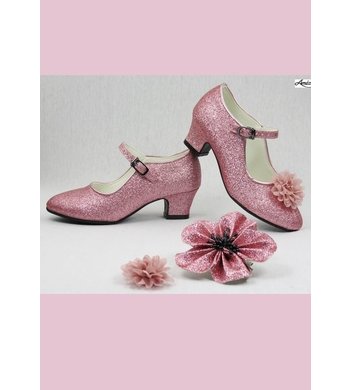 Amézing Shoes mt 31 heels pink rose glitter