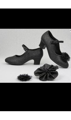 Amézing Shoes heels black glitter V