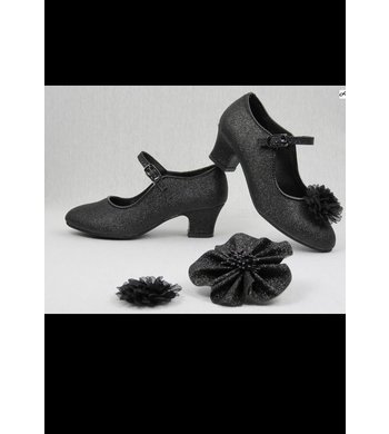 Amézing Shoes heels black glitter V
