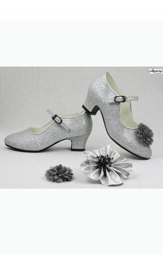 Amézing Shoes heels silver glitter