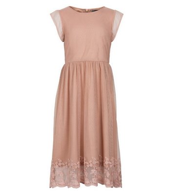 Creamie Dress Embroidery pink