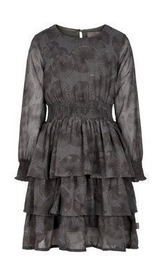 Creamie Dress Printed Chiffon grey