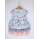 Lapin House party dress with bows blue
