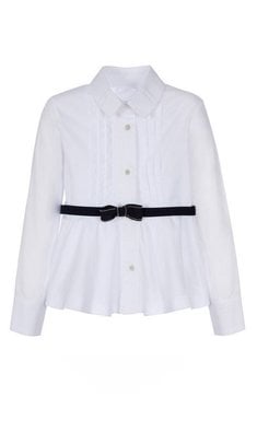 Lapin House blouse met ceintuurtje wit