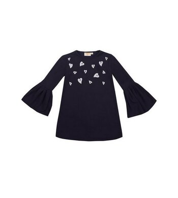 UBS.2 jurk hartjes donkerblauw V - VXX UBS.2 jurk hartjes donkerblauw V - VXX