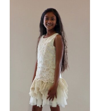 party dress gold beige