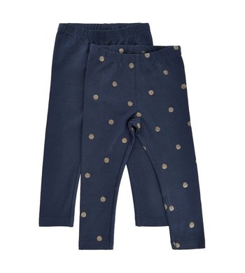 Me Too Leggings Dark Sapphire Blue gold dots