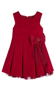 Lapin House feestjurkje velours rood V