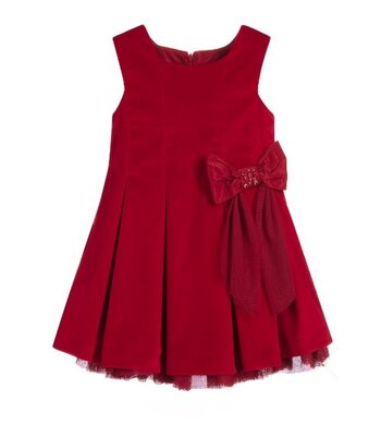 Lapin House feestjurkje velours rood V
