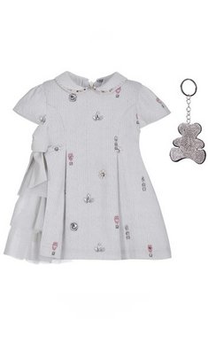 Lapin House dress light grey offwhite