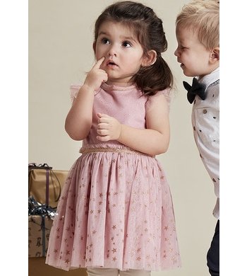 Minymo feestjurkje tule Zephyr oudroze VXX