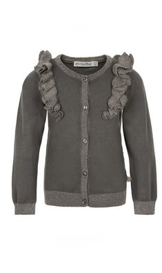 Minymo vestje donkergrijs met goud V - VXX F