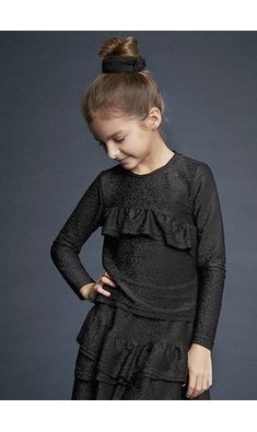 Creamie top met ruche zwart VXX