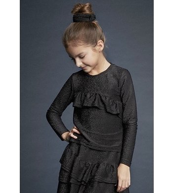 Creamie top met ruche zwart VXX