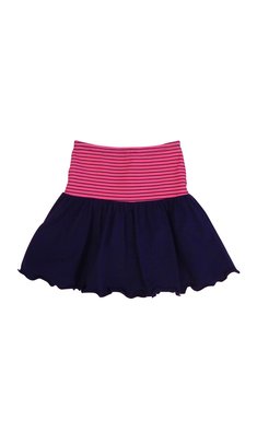 Flary skirt dark blue- fuchsia