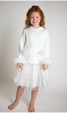 Lapin House top met fakefur bontje offwhite  Vxx