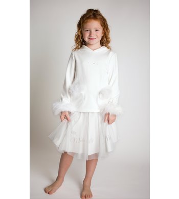 Lapin House top met fakefur bontje offwhite  Vxx