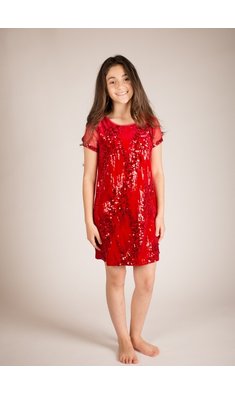 Bonnie Jean jurkje pailletten rood VXX