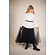 Lapin House lange tule rok blauw V