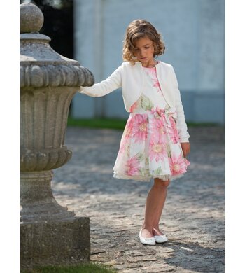 Gymp jurk bruidsmeisje Liesel offwhite/roze VXX