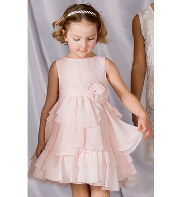 Amaya feestjurk met stroken roze VXX