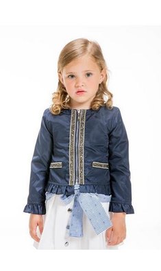 UBS.2 jasje met gouden glitter bies donkerblauw V