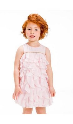 UBS.2 feestjurkje met ruches roze VXX foto