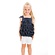 UBS.2 top chiffon met ruches donkerblauw V