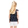 UBS.2 top chiffon met ruches donkerblauw V