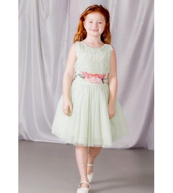 Amaya feestjurkje zacht groen