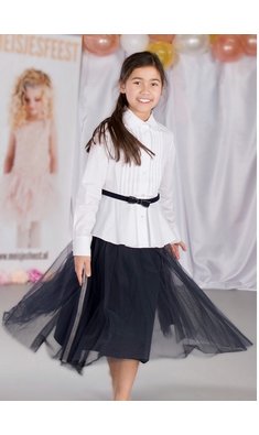 Lapin House lange tule rok blauw V