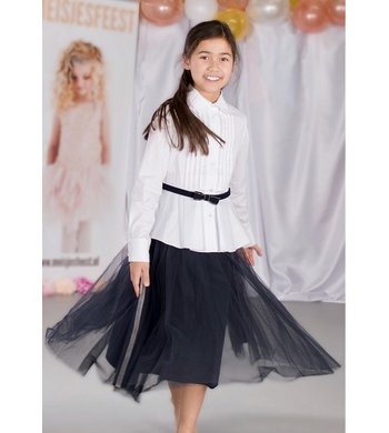 Lapin House lange tule rok blauw V