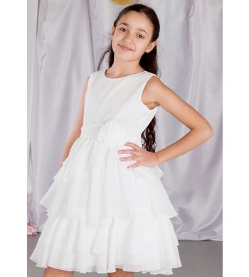 Amaya feestjurk met stroken offwhite V - VXX Amaya feestjurk met stroken offwhite V - VXX
