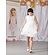 Amaya feestjurk met stroken offwhite V - VXX Amaya feestjurk met stroken offwhite V - VXX
