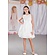 Amaya feestjurk met stroken offwhite V - VXX Amaya feestjurk met stroken offwhite V - VXX