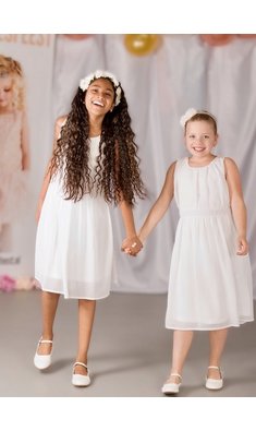 Creamie jurkje chiffon cloud offwhite Vxx