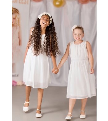 Creamie jurkje chiffon cloud offwhite V Creamie jurkje chiffon cloud offwhite V