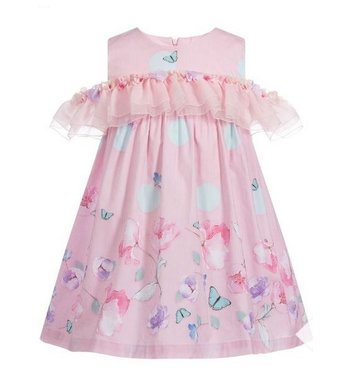 Lapin House jurkje met ruche roze V