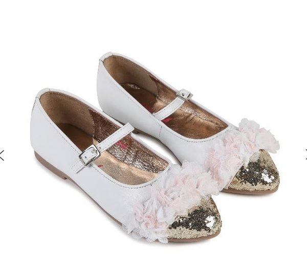 leren ballerina's met gouden neus - Meisjesfeest