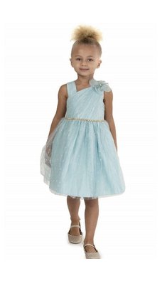 Bonnie Jean tule feestjurk licht blauw VO