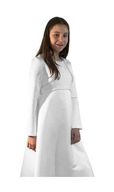 Happy Girls mt 140/146 communiejurk met bijpassende bolero white *stocksale**