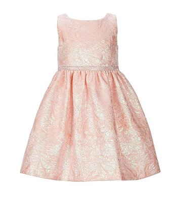 Bonnie Jean jaquard dress peach