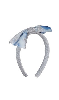 Lapin House diadeem bekleed met strik grijs VOC