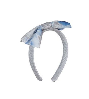 Lapin House diadeem bekleed met strik grijs VOC
