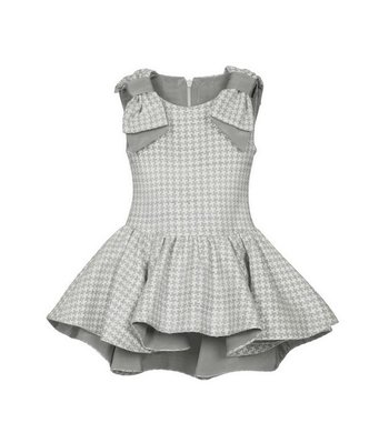 Lapin House dress hi-low checkered grey