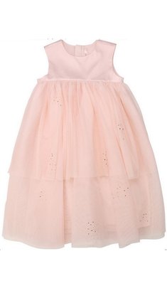 Billieblush empire dress rose gold glitter pink