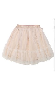 Billieblush mt 110 (5) tule rokje met rosegouden glitters roze V