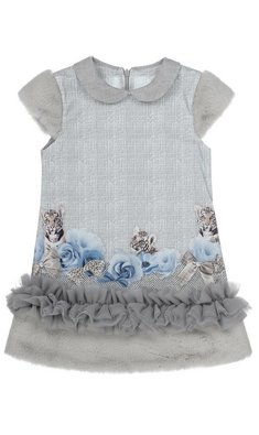 Lapin House jurk met tijger grijs VO