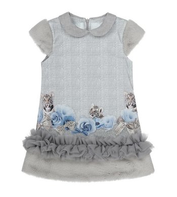 Lapin House jurk met tijger grijs VO