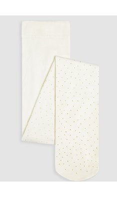 Abel & Lula tight ivory with golden dots